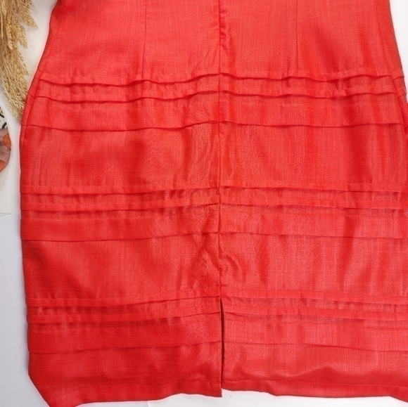 Jessica Simpson Orange Sheath Dress sz 10 - Picture 15 of 16